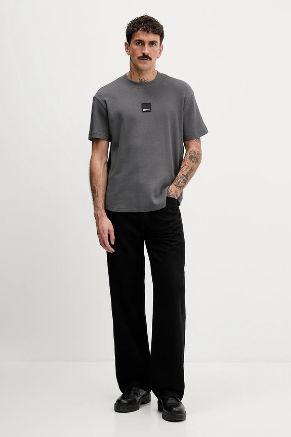 Bavlněné tričko Karl Lagerfeld Jeans B1M17082 šedá SS26