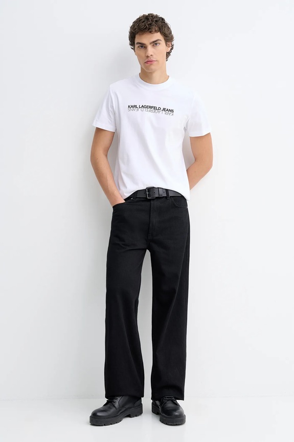 Karl Lagerfeld Jeans t-shirt bawełniany B1M17063 biały SS26