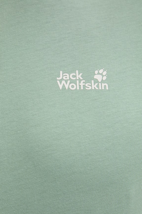 Jack Wolfskin t-shirt Ανδρικό βαμβακερό Essential A65917 πράσινο