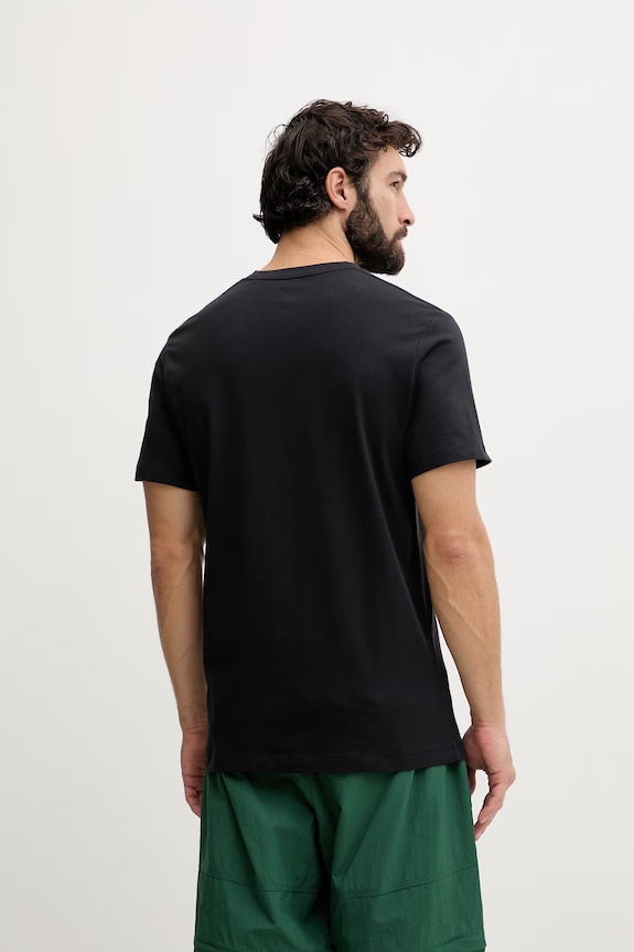 Ρούχα Jack Wolfskin t-shirt Ανδρικό βαμβακερό Essential A65917 μαύρο