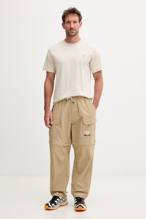 Jack Wolfskin t-shirt Ανδρικό βαμβακερό Celebrate The Paw A65915 μπεζ SS26
