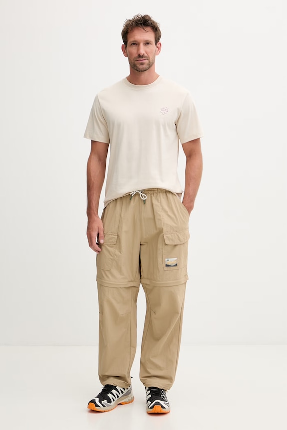 Jack Wolfskin t-shirt Ανδρικό βαμβακερό Celebrate The Paw A65915 μπεζ SS26