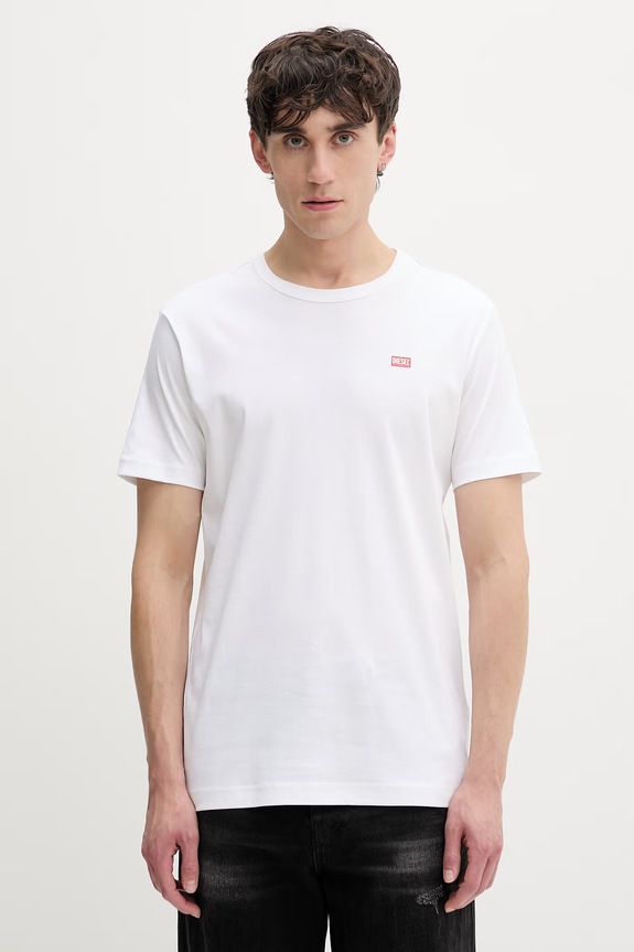 Diesel t-shirt da uomo in cotone T-MIEGOR-K77 bianco A14819.0PJBG