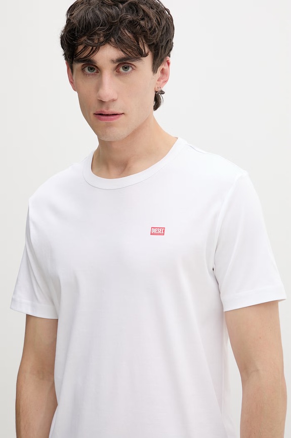 Diesel t-shirt da uomo in cotone T-MIEGOR-K77 bianco A14819.0PJBG