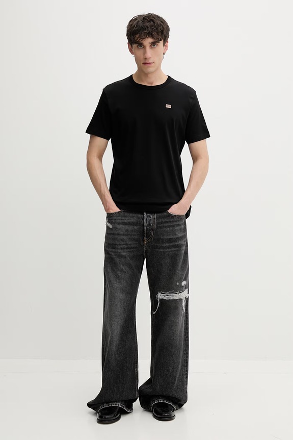 Diesel T-shirt da uomo in cotone T-MIEGOR-K77 A14819.0PJBG nero SS26