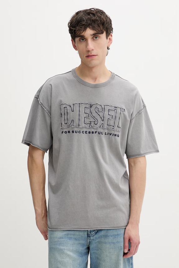 Diesel t-shirt da uomo T-RAWBOXT grigio A21041.0KMAH