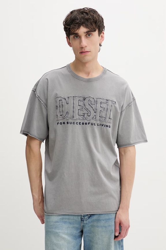 Diesel t-shirt da uomo T-RAWBOXT grigio A21041.0KMAH