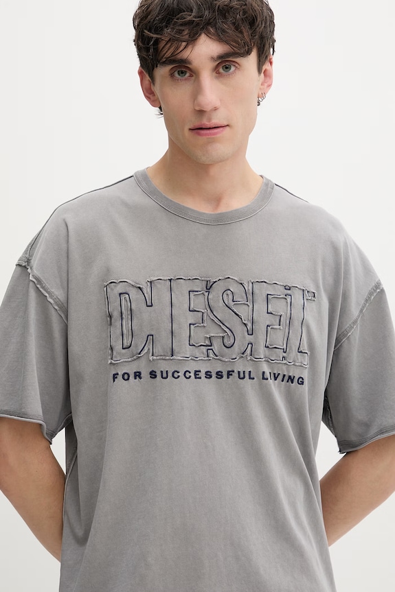 Diesel t-shirt da uomo T-RAWBOXT grigio A21041.0KMAH
