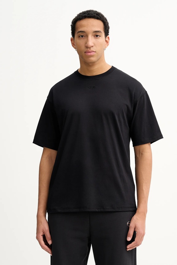 Diesel t-shirt bawełniany T-LUCIEN-IHBI bawełna czarny A21562.0PLAT