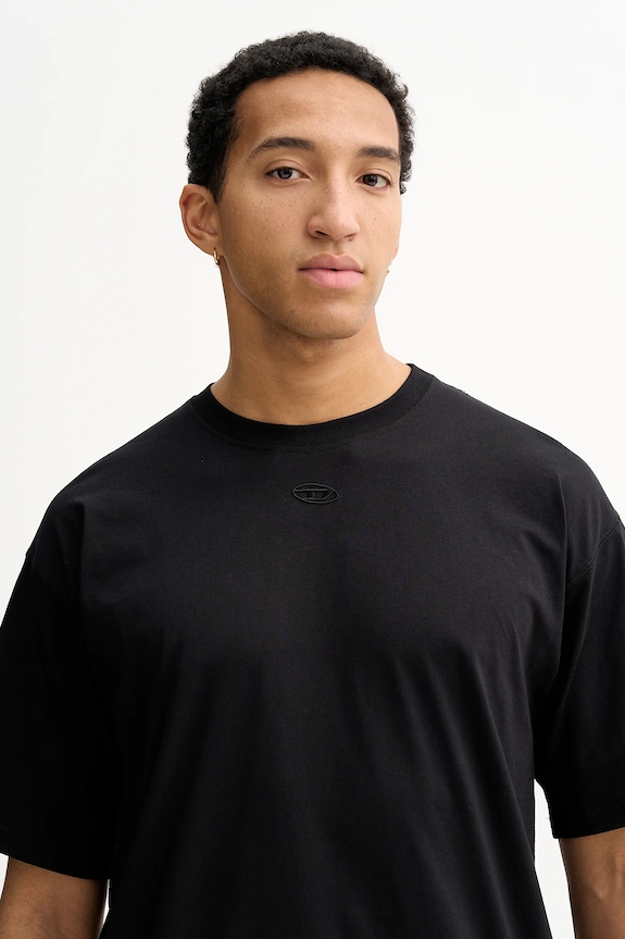 Diesel t-shirt bawełniany T-LUCIEN-IHBI czarny A21562.0PLAT