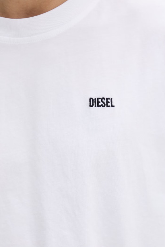 Diesel tričko pánske bavlnené T-BOGGY-V3 biela A22482.0PLAT