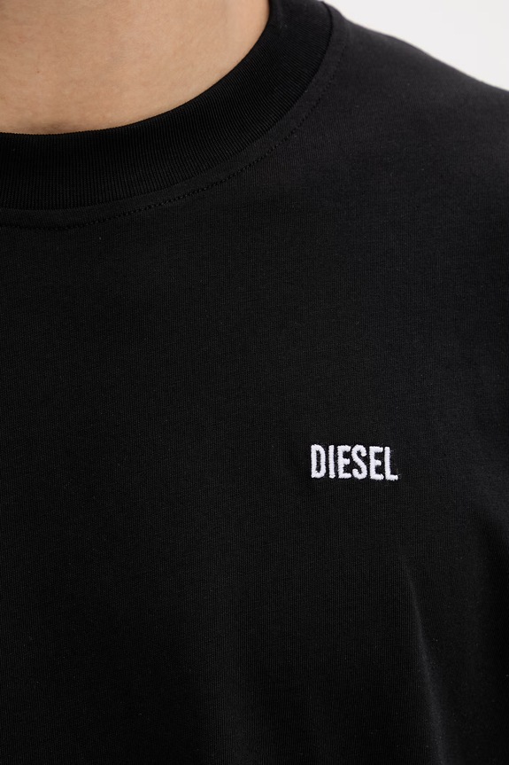 Diesel tričko pánske bavlnené T-BOGGY-V3 A22482.0PLAT čierna