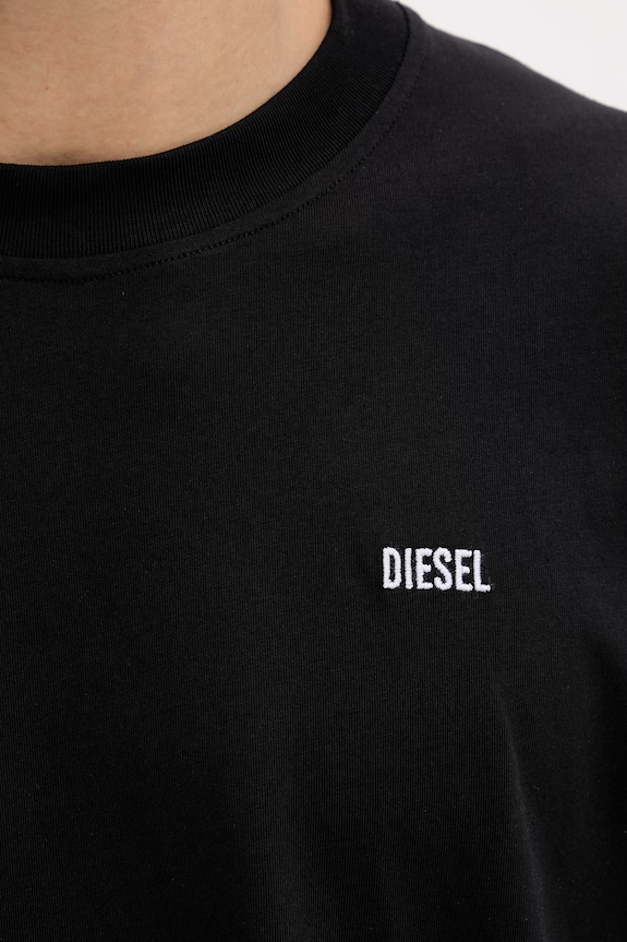 Diesel tričko pánske bavlnené T-BOGGY-V3 A22482.0PLAT čierna