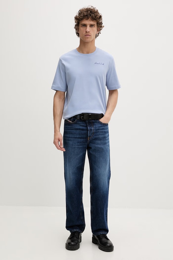 Diesel tricou pentru bărbați, din bumbac T-ADJUST-V11 A22495.0AIJU albastru SS26