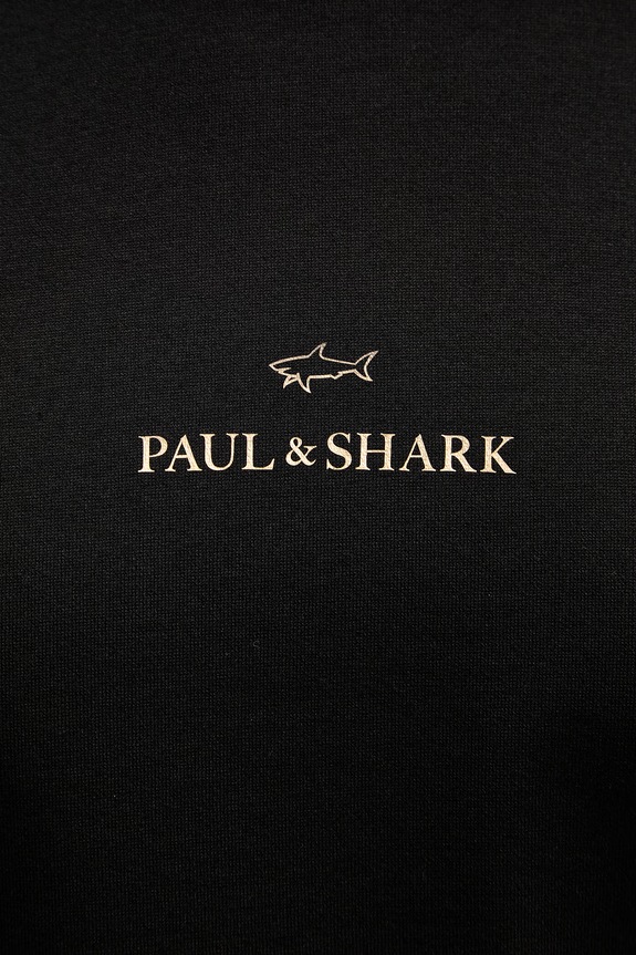 Βαμβακερό μπλουζάκι Paul&Shark 99311008 μαύρο