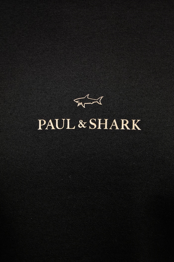Βαμβακερό μπλουζάκι Paul&Shark 99311008 μαύρο