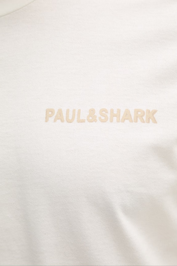 Βαμβακερό μπλουζάκι Paul&Shark 26411010 μπεζ