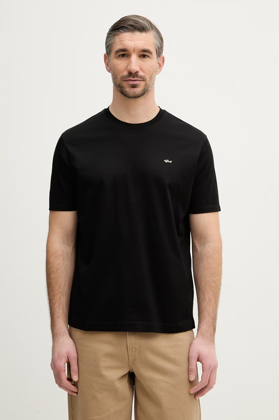 Paul&Shark t-shirt in cotone semplice nero 26411016