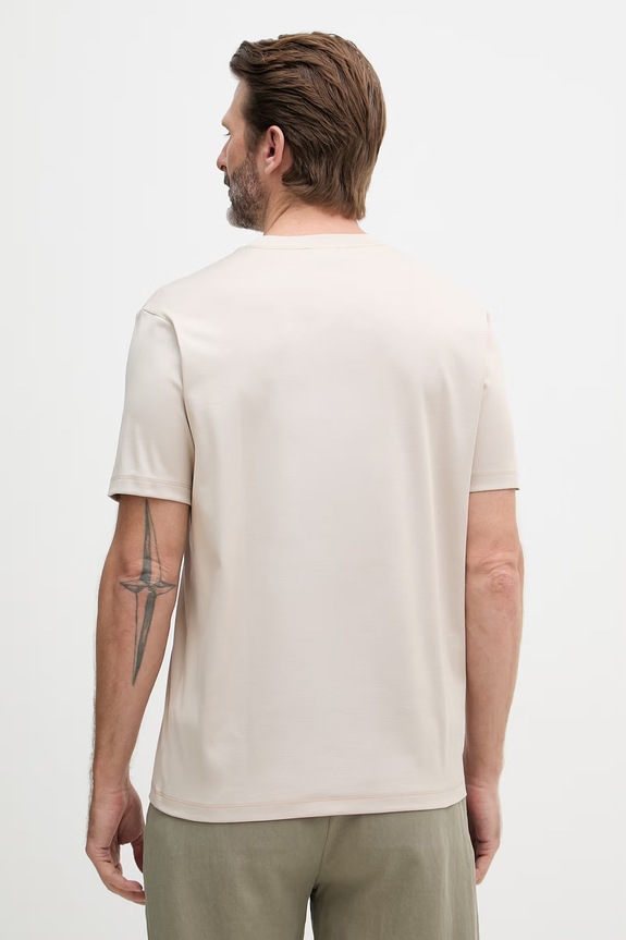 Odzież Paul&Shark t-shirt męski bawełniany 26411049 beżowy