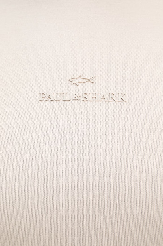 Paul&Shark t-shirt męski bawełniany 26411049 beżowy