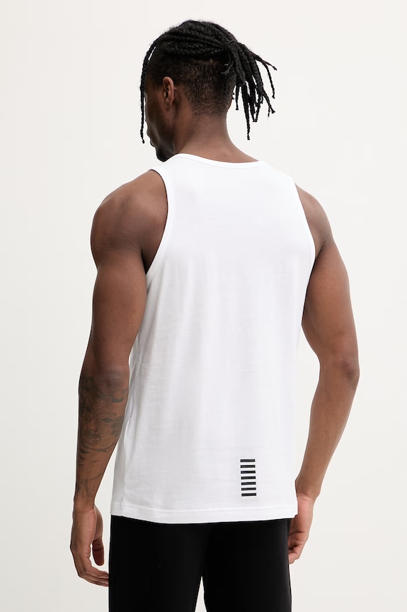Îmbrăcăminte EA7 Emporio Armani maiou pentru bărbați, din bumbac AF10375.7M000295 alb