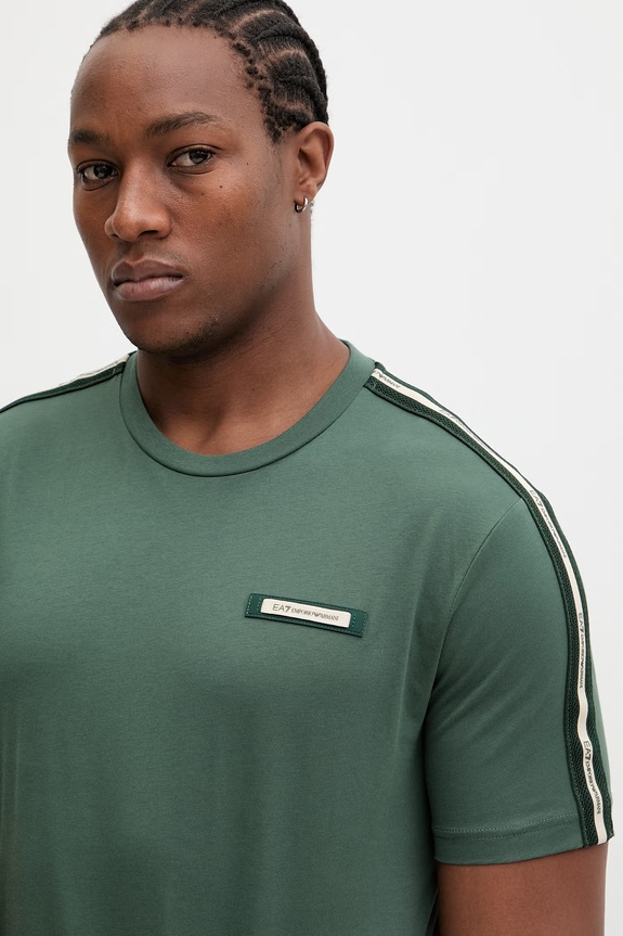 EA7 Emporio Armani tricou din bumbac verde AF10375.7M001476