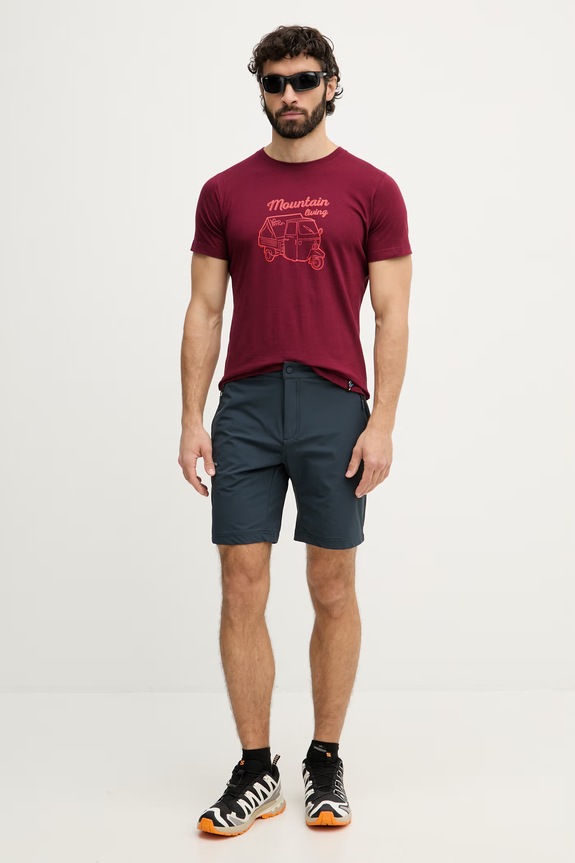 La Sportiva tricou pentru trekking pentru bărbați, din bumbac Ape ZACT204 burgundia SS26