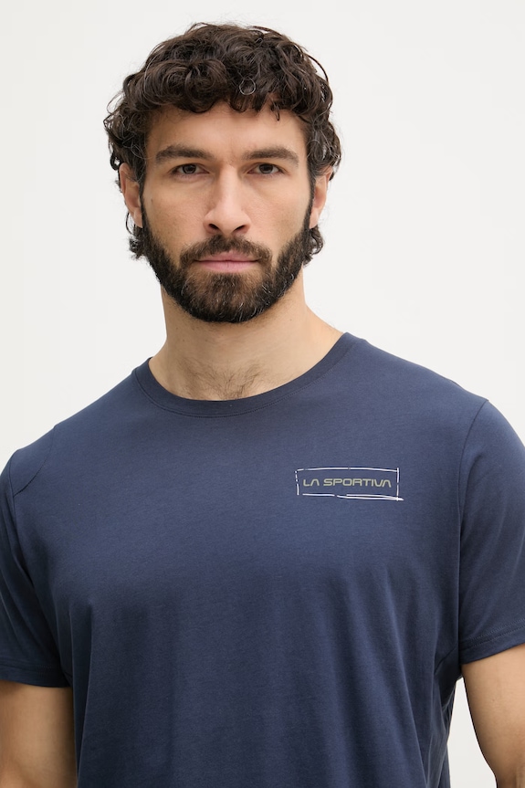 La Sportiva tricou pentru trekking pentru bărbați, din bumbac Mantra bleumarin ZACT173