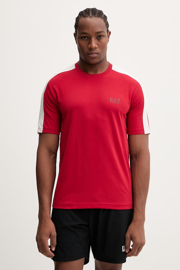 EA7 Emporio Armani edzős póló elasztánnal piros AF21787.7M001595