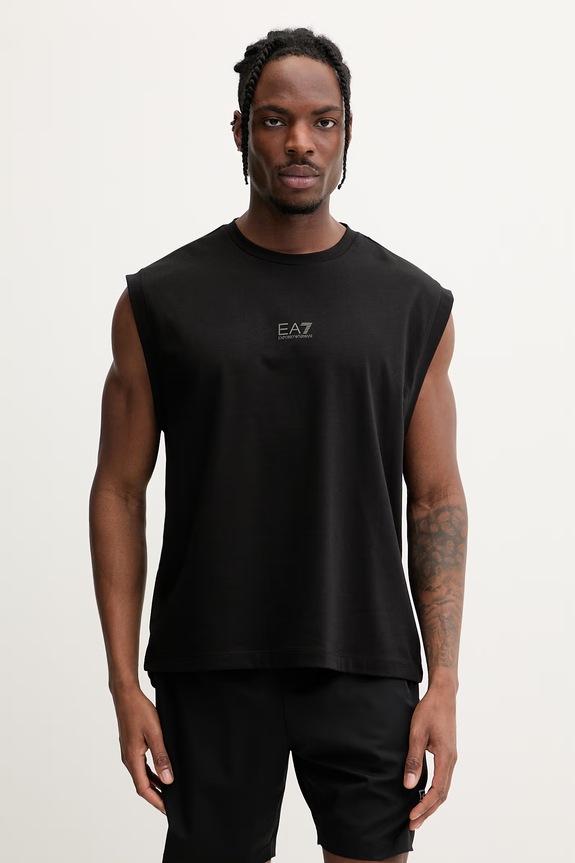 EA7 Emporio Armani top treningowy męski czarny AF21787.7M001622