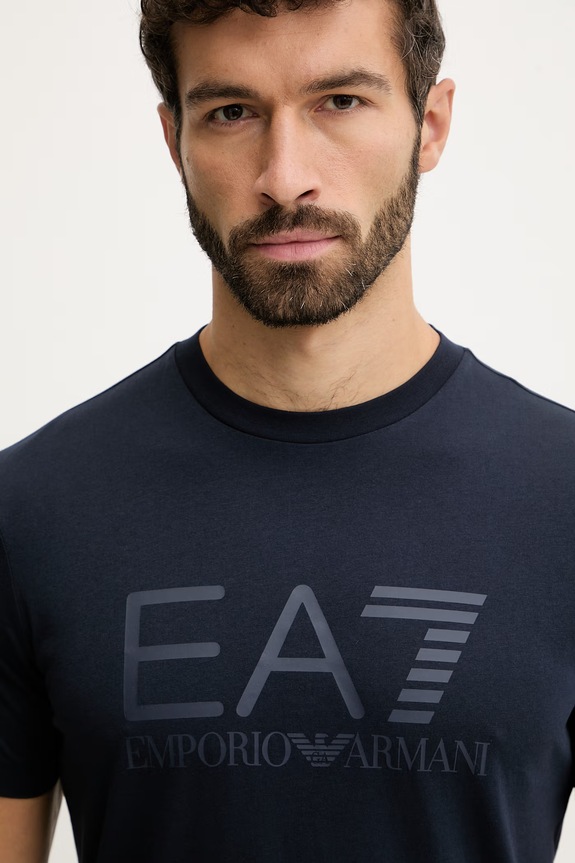 EA7 Emporio Armani tricou din bumbac bleumarin AF22264.7M001412