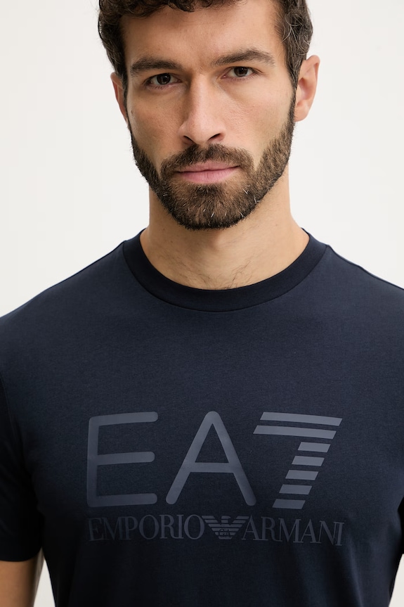 EA7 Emporio Armani tricou din bumbac bleumarin AF22264.7M001412