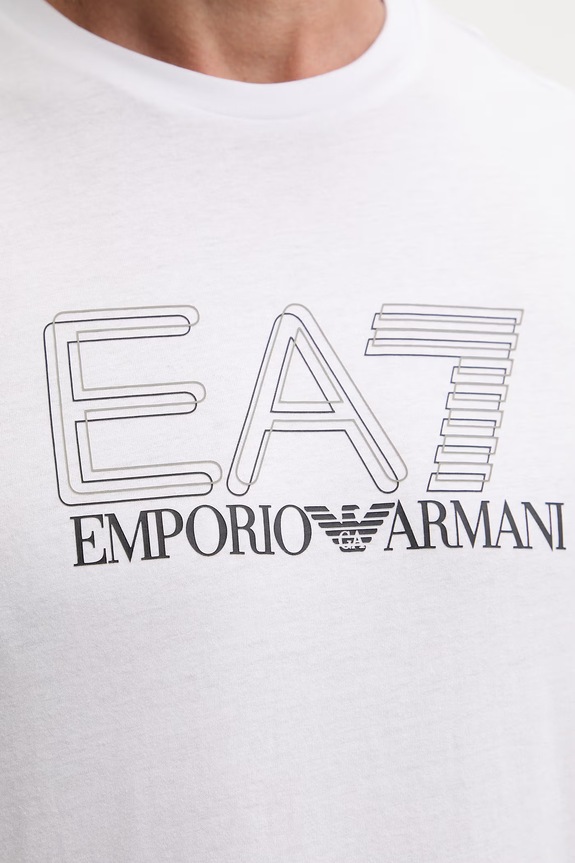 EA7 Emporio Armani top pánsky bavlnený AF10375.7M001306 biela