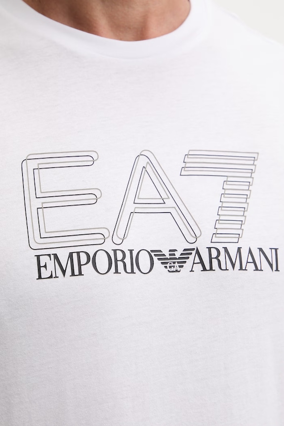 EA7 Emporio Armani top pánsky bavlnený AF10375.7M001306 biela