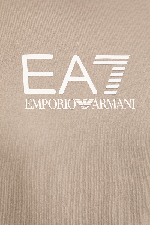 EA7 Emporio Armani t-shirt bawełniany AF12503.7M001603 brązowy