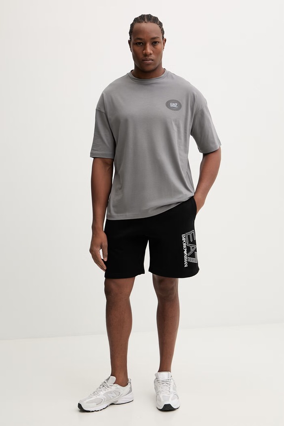 Bavlnené tričko EA7 Emporio Armani AF22264.7M001419 sivá SS26