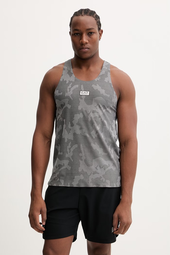 Tréningové tričko EA7 Emporio Armani regular sivá AF22275.7M001350