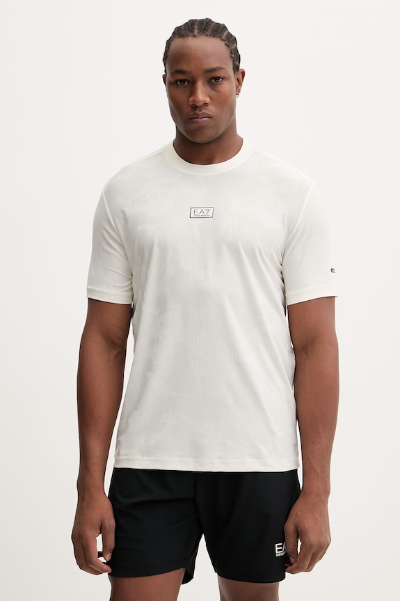 Tréningové tričko EA7 Emporio Armani regular béžová AF22275.7M001351