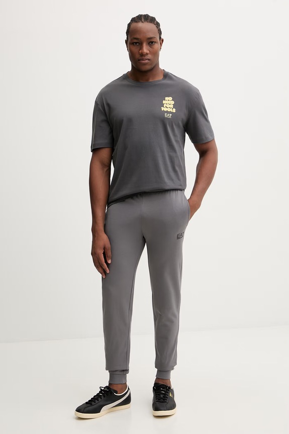 EA7 Emporio Armani tricou din bumbac AF13244.7M001398 gri SS26