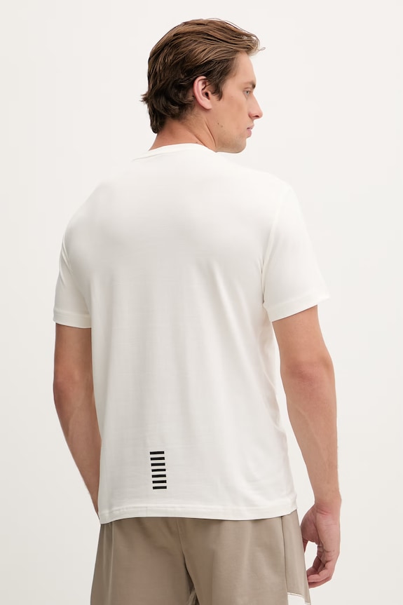 Ρούχα EA7 Emporio Armani t-shirt ανδρικό με βαμβάκι PJVQZ.8NPT27 μπεζ