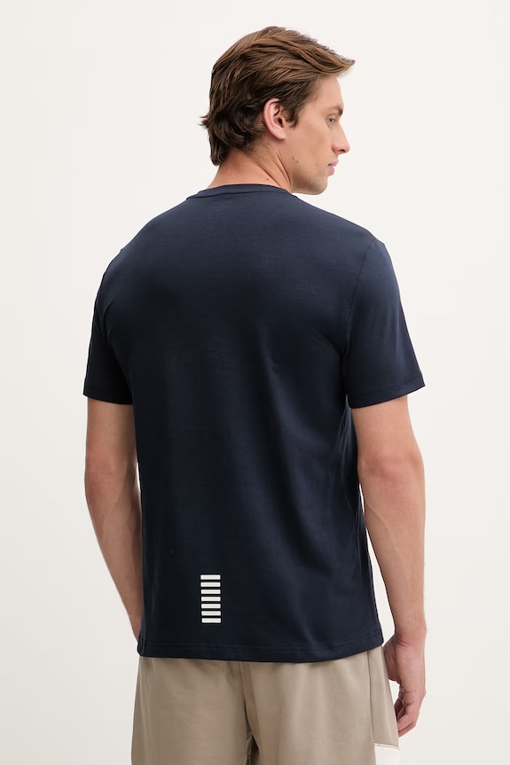 Odjeća EA7 Emporio Armani majica za muškarce s pamukom PJVQZ.8NPT27 mornarsko plava