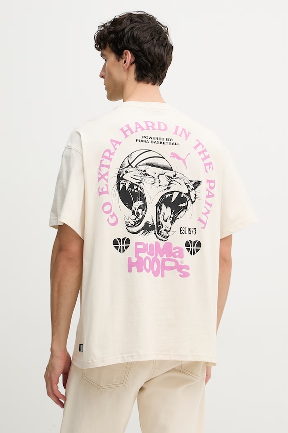 Îmbrăcăminte Puma tricou pentru bărbați, din bumbac Tee I 634999 bej