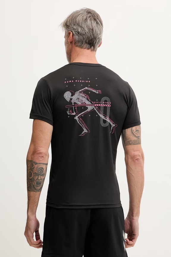 Puma tréningové tričko pánske Illustration Graphic čierna 528446