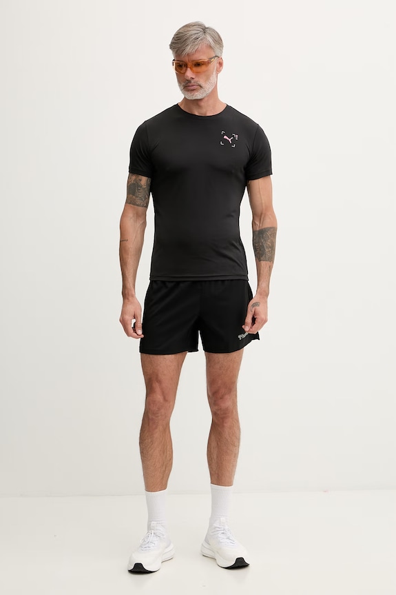 Puma tréningové tričko pánske Illustration Graphic 528446 čierna SS26