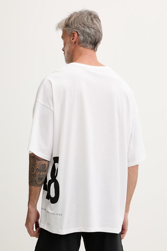 Îmbrăcăminte Puma tricou pentru bărbați, din bumbac GRAPHIC OVERSIZED 528528 alb