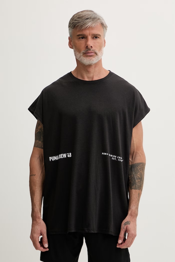 Puma tricou de antrenament pentru bărbați GRAPHIC CUTOFF negru 528529