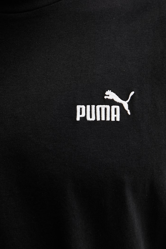 Puma pánske bavlnené Essential Logo 682626 čierna