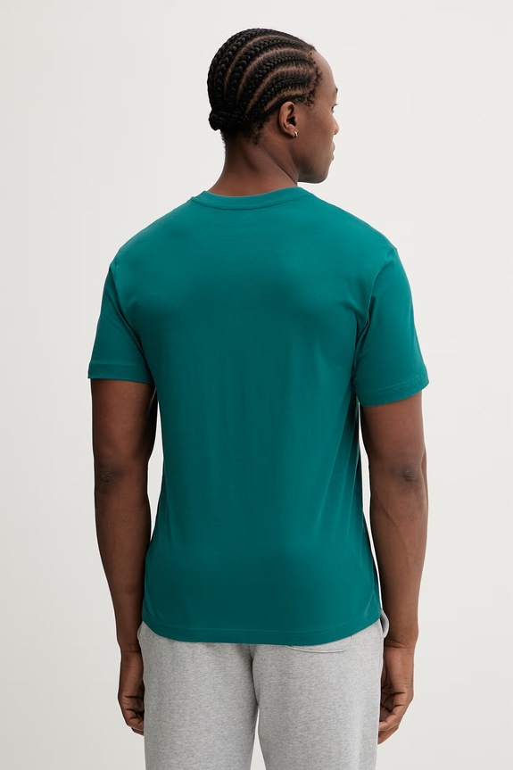 Odzież Puma t-shirt męski bawełniany Essential Logo 689153 turkusowy