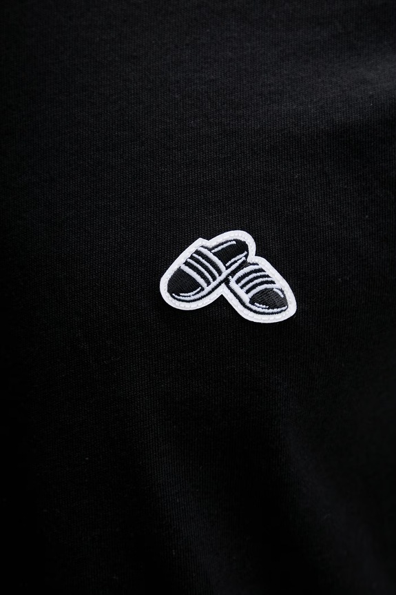 Βαμβακερό μπλουζάκι adidas Summer Slide Trim JZ4997 μαύρο