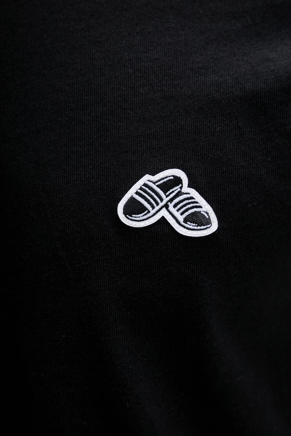Βαμβακερό μπλουζάκι adidas Summer Slide Trim JZ4997 μαύρο